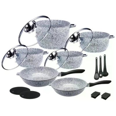 Набір кухонного посуду Edenberg EB-8183 із гранітним антипригарним покриттям 17 предметів