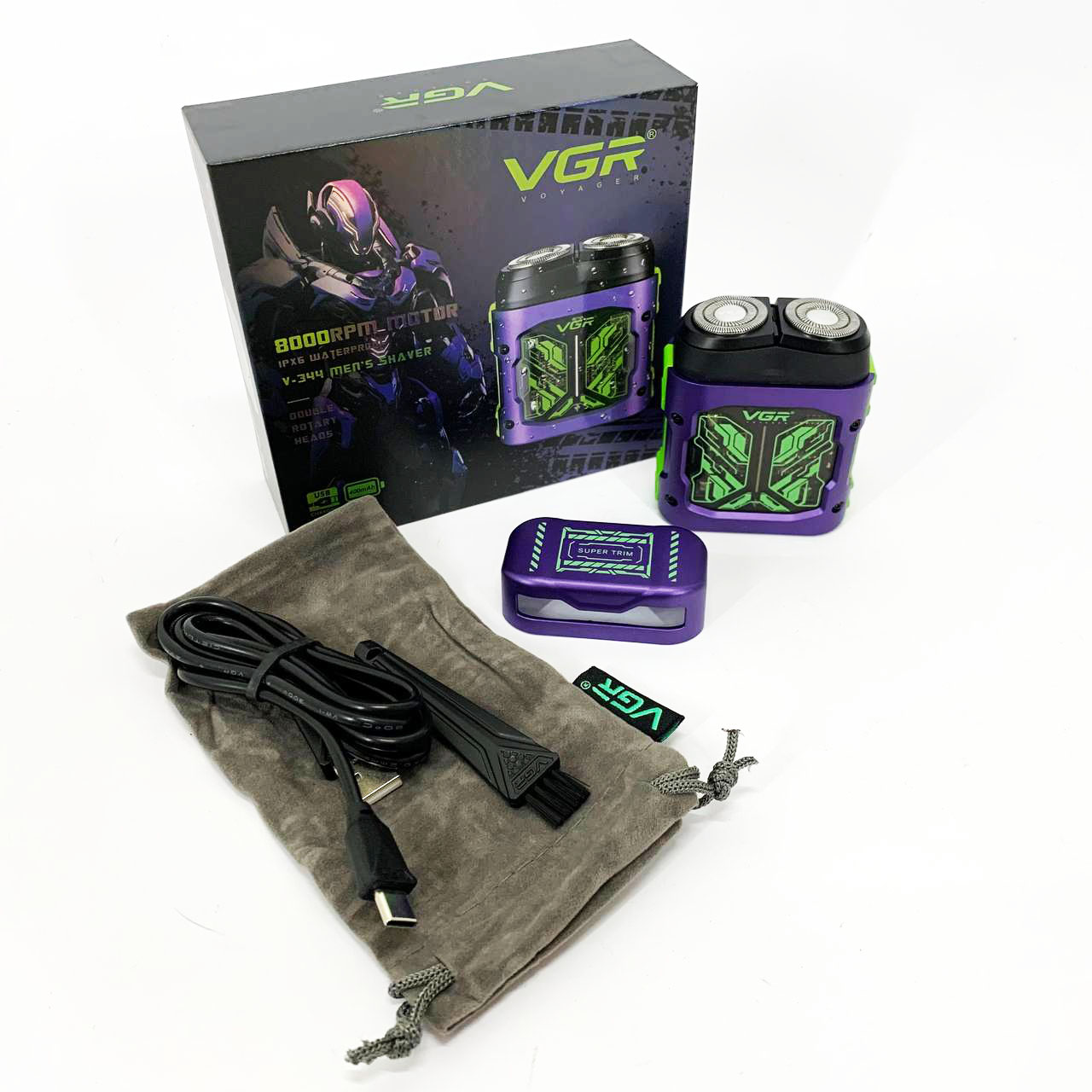 Електробритва VGR V-344. Колір: фіолетовий — изображение 3