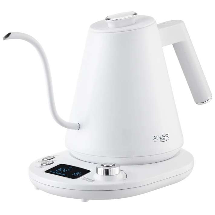 Електрочайник Adler AD 1349 1Л 900Вт Gooseneck з точним контролем температури White