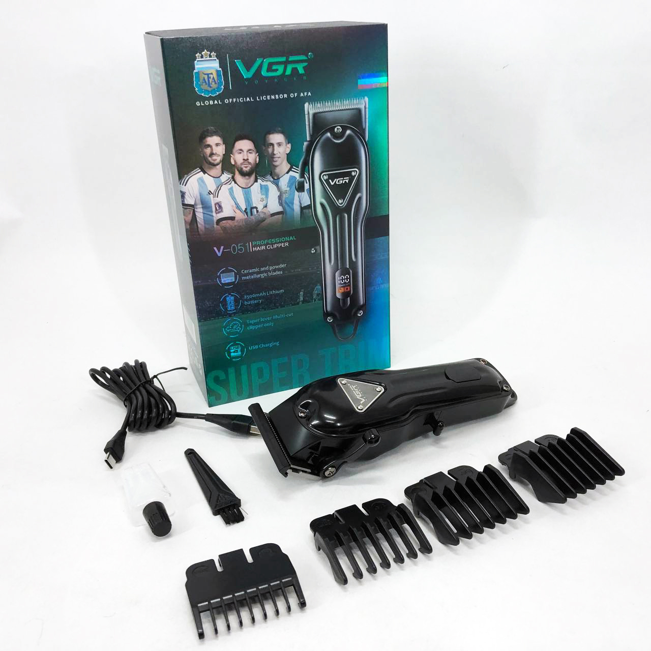 Машинка для стрижки VGR V-051 — до 300 хв роботи, DLC-лезвія, USB-C — изображение 11