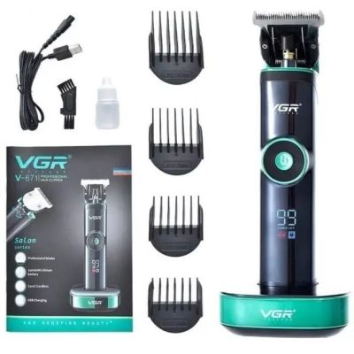 Машинка для стрижки VGR V-671 — акумуляторна з LED-дисплеєм