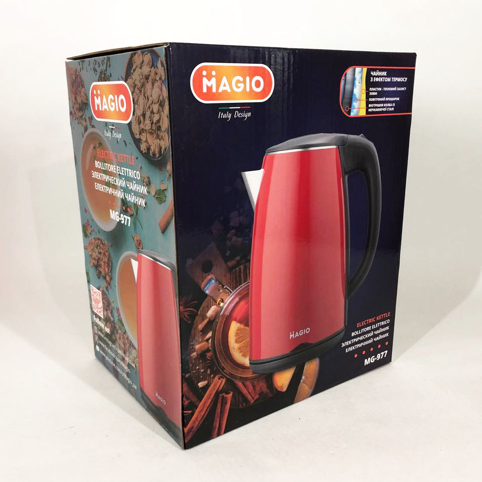 Електрочайник Magio MG-977, 1.7л, гарний електричний чайник, стильний електричний чайник — изображение 6