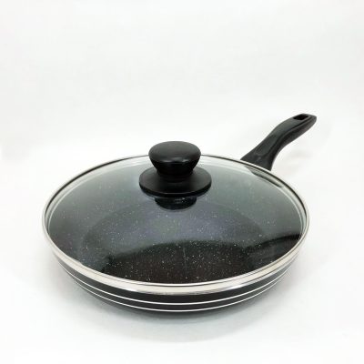 Сковорода UNIQUE UN-5163 22см з кришкою антипригарним покриттям, Глибока сковорода для кухні