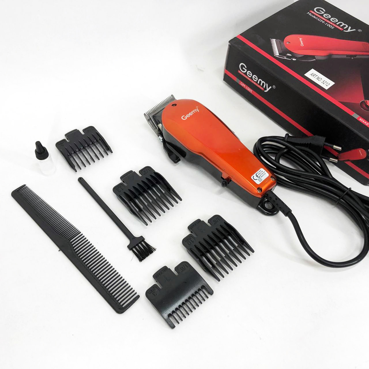 Машинка для стрижки GEMEI GM-1005 — 4 насадки, леза з нержавіючої сталі — изображение 15