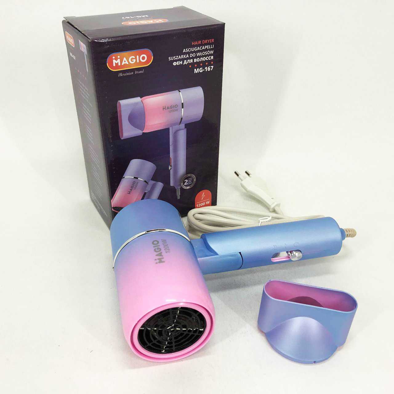 Фен MAGIO MG-167 — компактний складний фен для подорожей — изображение 5