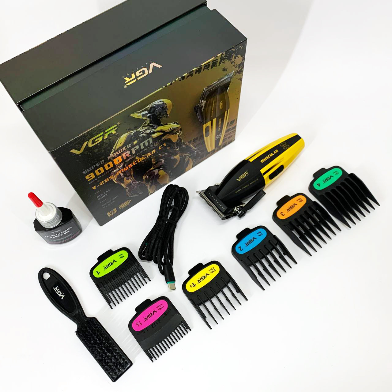 Машинка для стрижки VGR V-285 — акумуляторна, 9000 об/хв, до 150 хв роботи — изображение 10