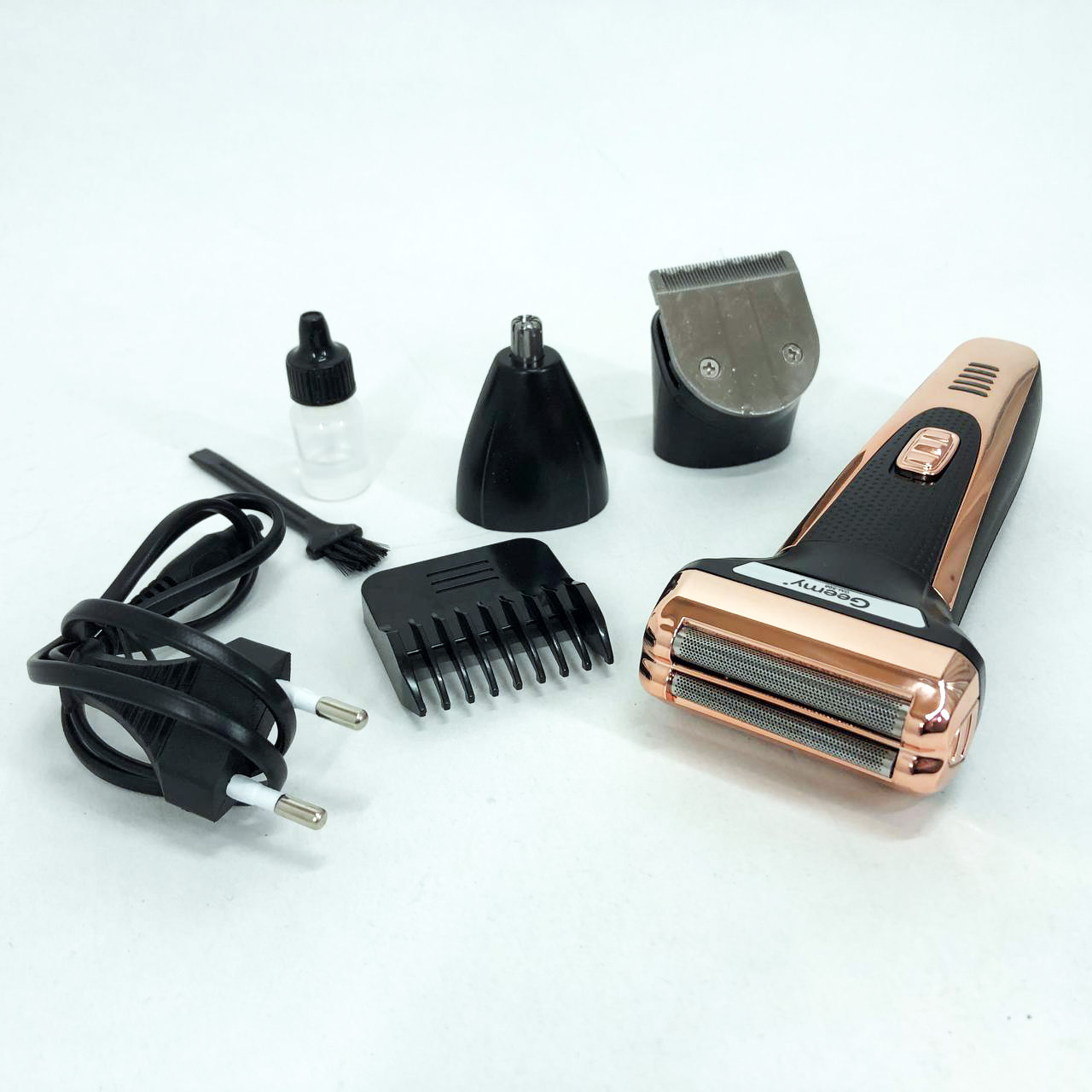 Тример універсальний GEMEI GM-598, професійна електробритва, бритва для бороди. Колір: золотий — изображение 10