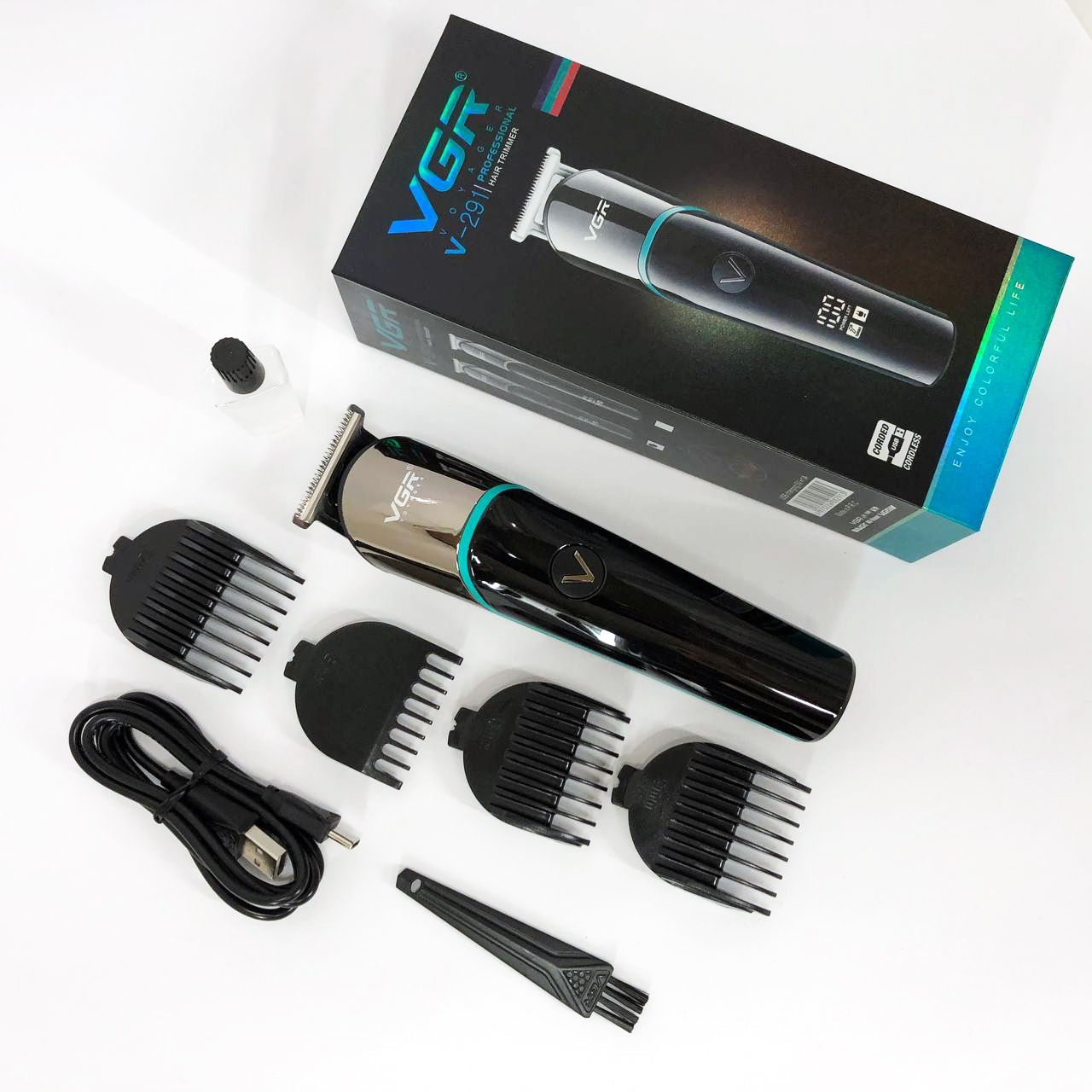 Машинка для стрижки VGR V-291 — професійний T‑триммер з USB-зарядкою — изображение 2