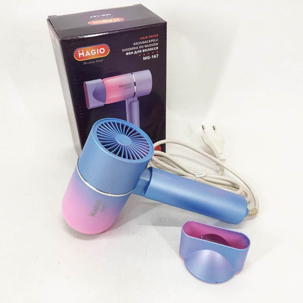 Фен MAGIO MG-167 — компактний складний фен для подорожей — изображение 8