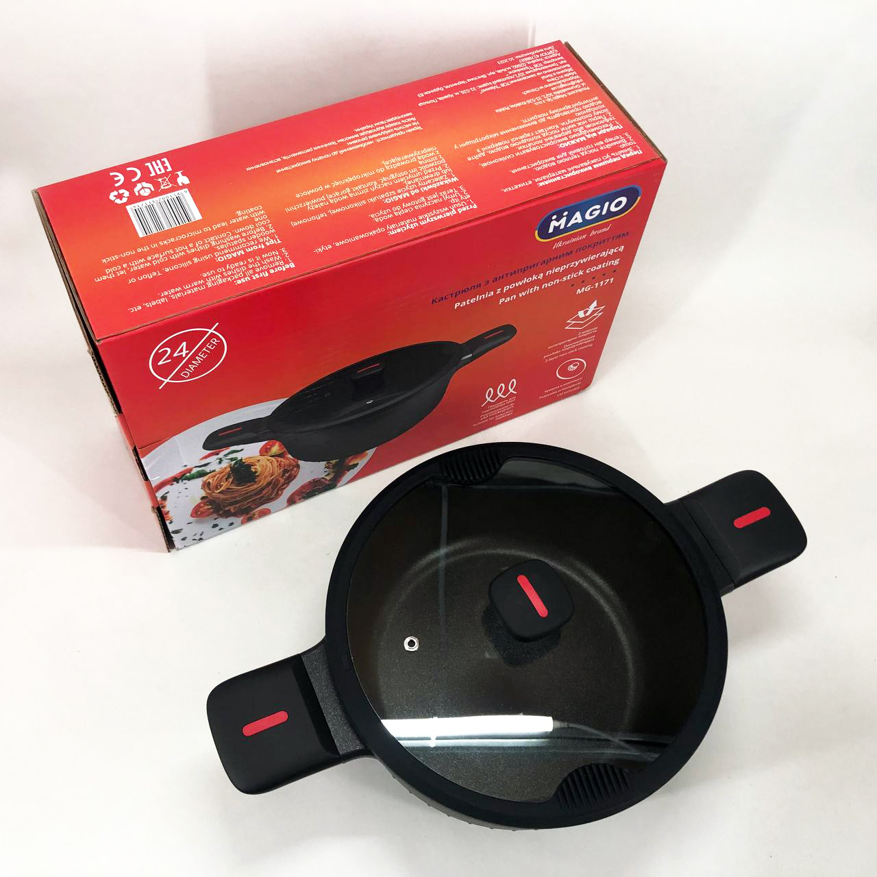 Каструля Magio MG-1171 Лита антипригарна 5л 24 см — изображение 14