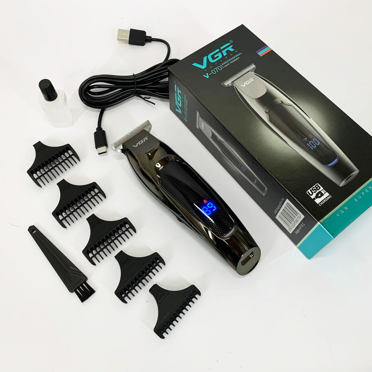 Машинка для стрижки VGR V-070 — акумуляторна з USB і LED-індикатором — изображение 12