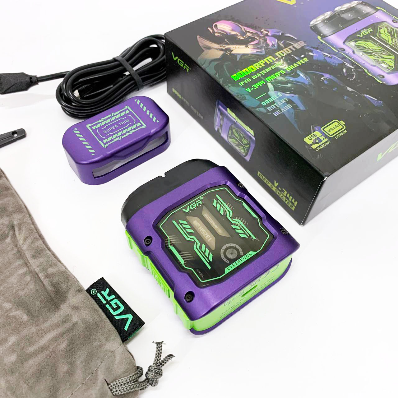 Електробритва VGR V-344. Колір: фіолетовий — изображение 2