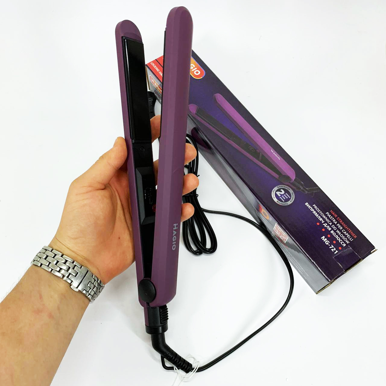 Випрямляч волосся MAGIO MG-721 — двошарова кераміка, швидке нагрівання — изображение 2