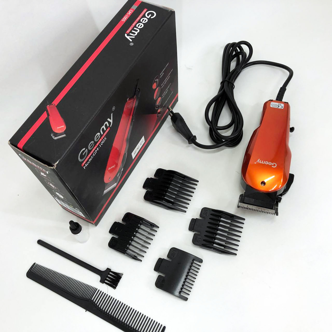 Машинка для стрижки GEMEI GM-1005 — 4 насадки, леза з нержавіючої сталі — изображение 11