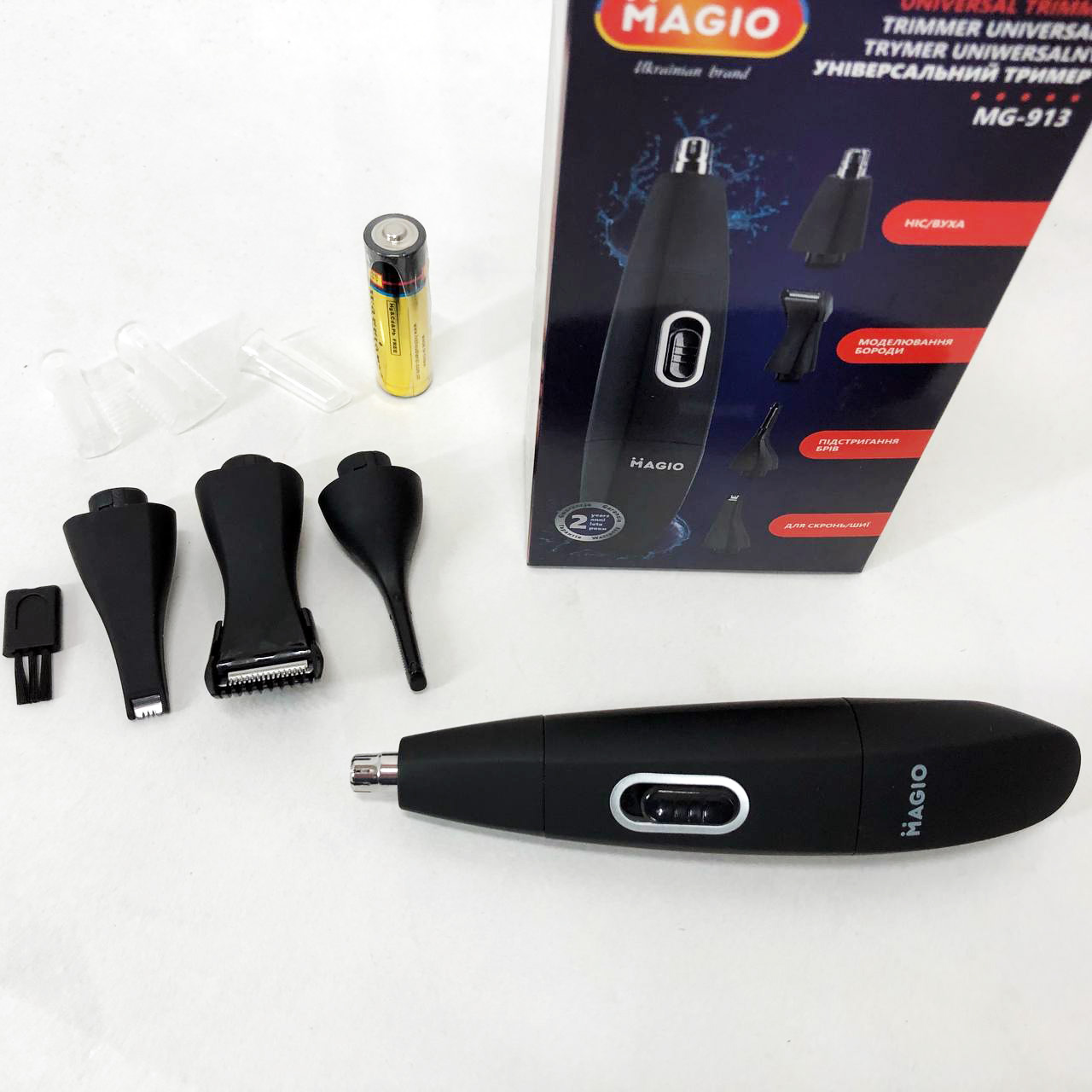 Тример MAGIO MG-913 Aqua 4в1, Тример бездротовий, Машинка чоловіча для гоління — изображение 10