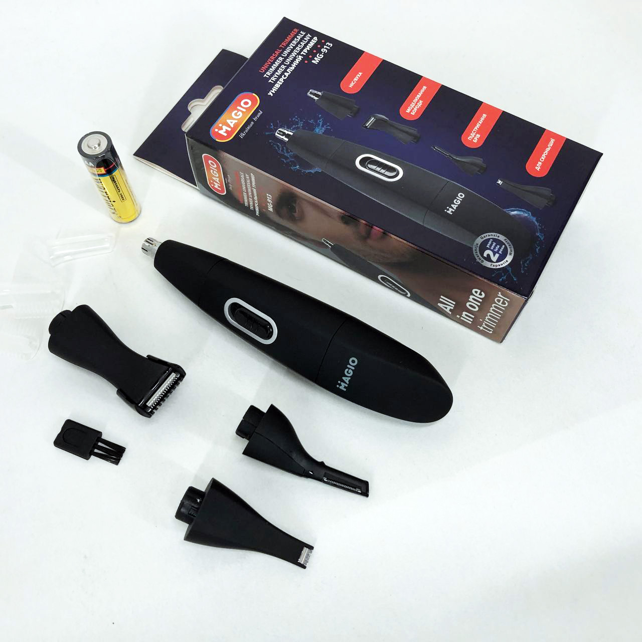 Тример MAGIO MG-913 Aqua 4в1, Тример бездротовий, Машинка чоловіча для гоління — изображение 4