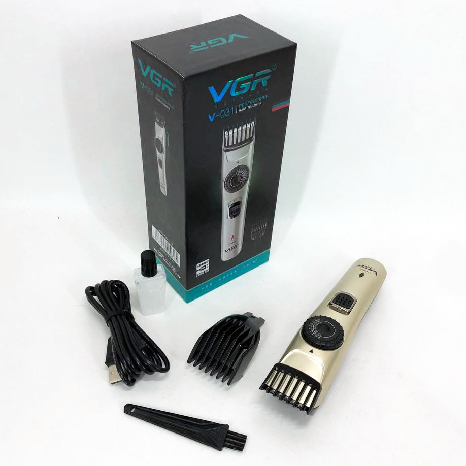 Машинка для стрижки волосся VGR V-031 — бездротова, 1–20 мм, 2 насадки — изображение 10
