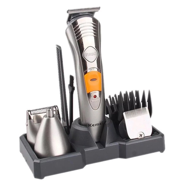 Набір для стрижки Pro Gemei GM-580 — триммер 7-в-1 з акумулятором — изображение 6