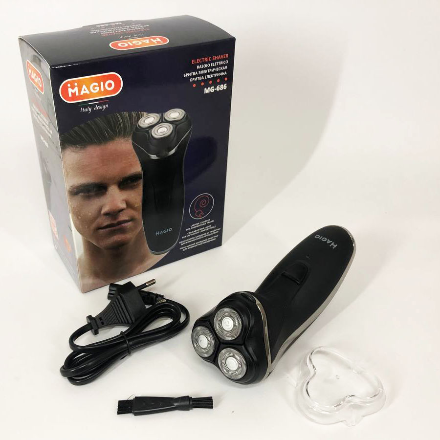 Електробритва MAGIO MG-686, професійна електробритва, бритва для бороди, чоловіча машинка для гоління. — изображение 2