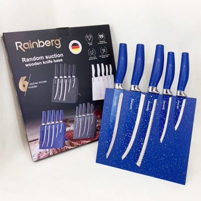 Набір ножів Rainberg RB-2322 з нержавіючої сталі з магнітною основою Blue