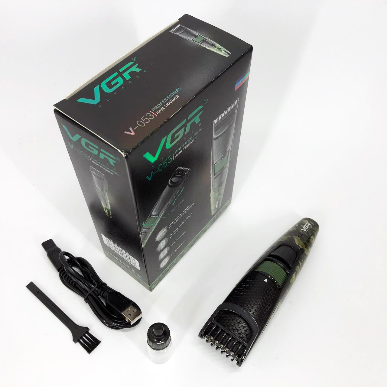 Машинка для стрижки VGR V-053 — акумуляторна USB, телескопічна насадка 0,5–10 мм — изображение 10