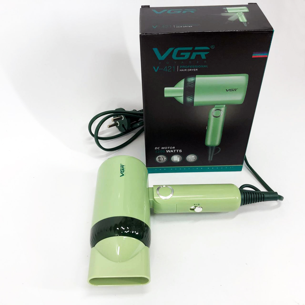 Дорожній складний фен VGR V-421 1200 Вт — компактний і потужний — изображение 9