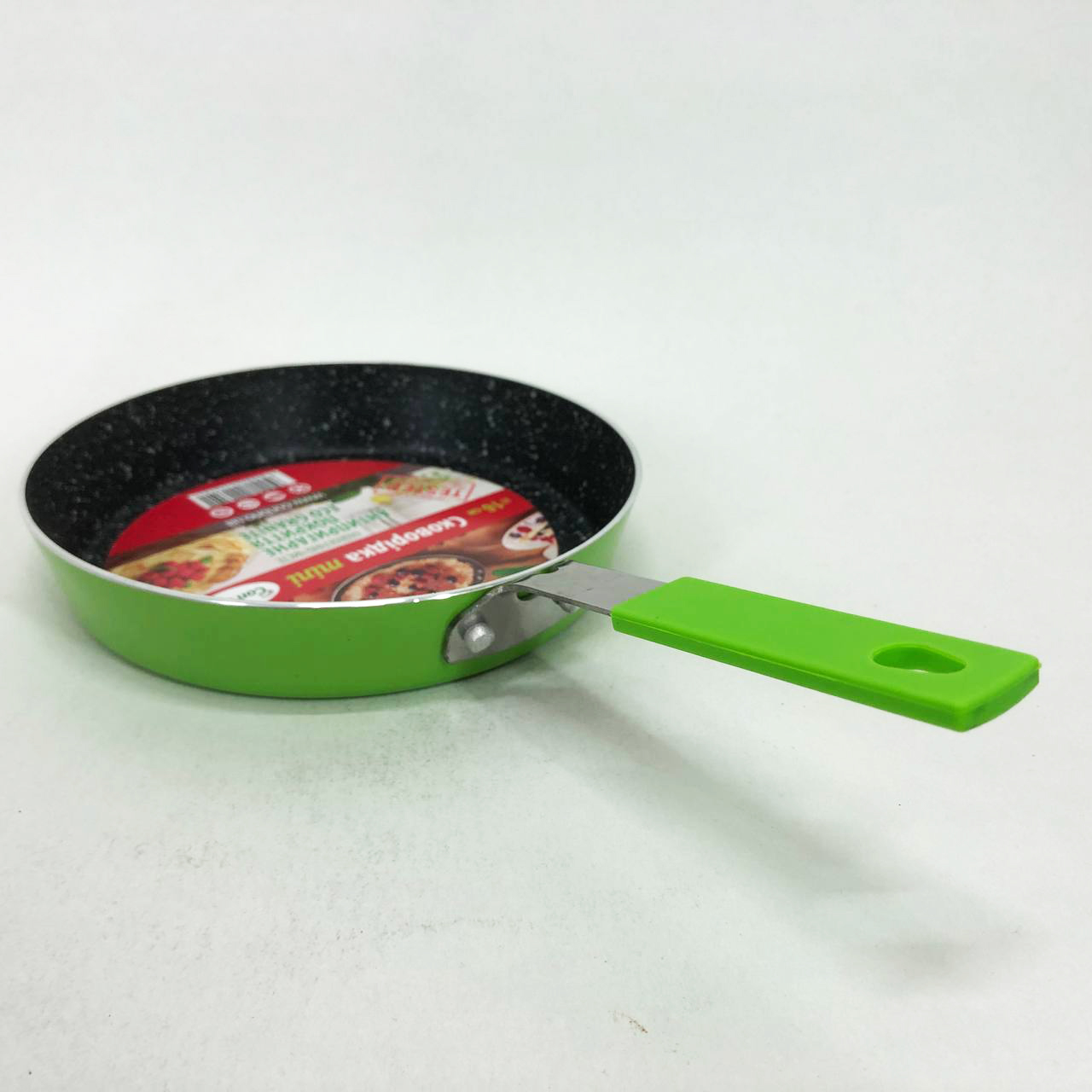 Сковорода Con Brio CB-1614 з антипригарним покриттям Eco Granite mini 16 см. Колір: зелений — изображение 6