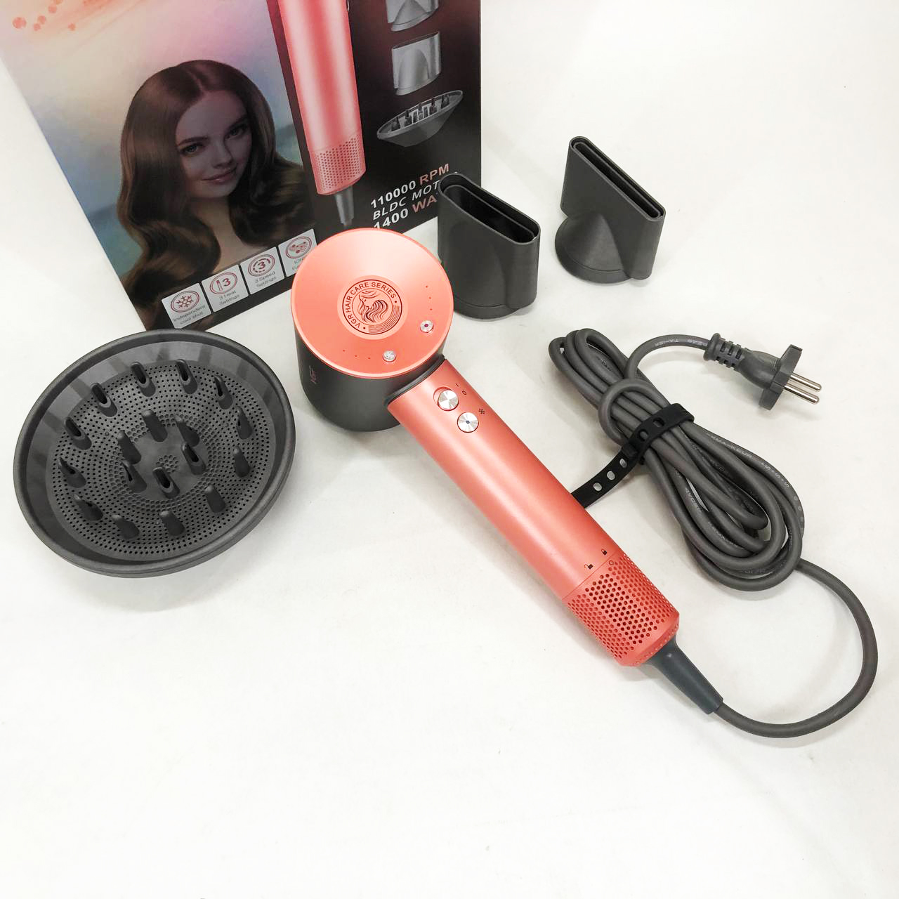 Професійний фен VGR V-440 — BLDC 1400 Вт, іонізація — изображение 7
