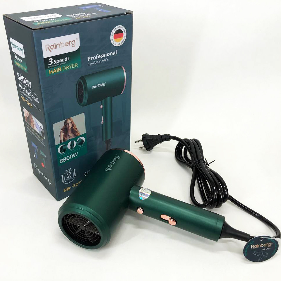 Фен Rainberg RB-2212 8800 Вт — легкий потужний для швидкої сушки — изображение 14