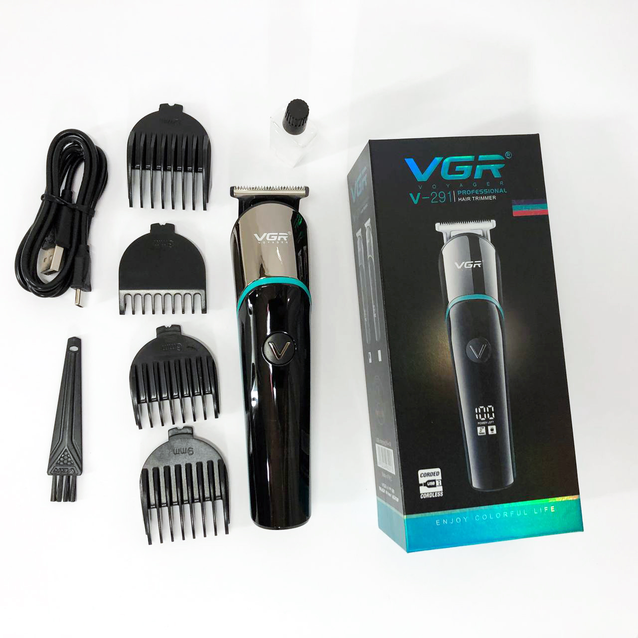 Машинка для стрижки VGR V-291 — професійний T‑триммер з USB-зарядкою — изображение 21