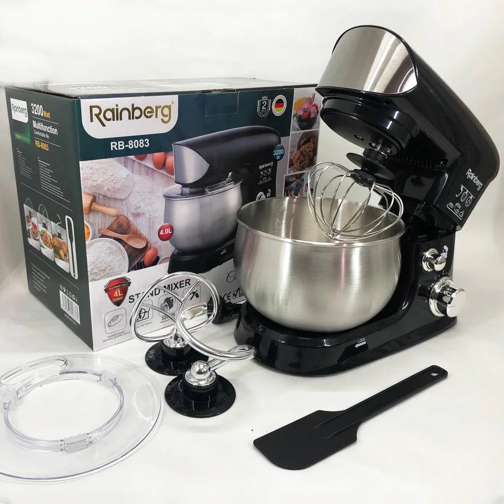 Электричний планетарний міксер Rainberg RB-8083 з потужністю 3200 Вт