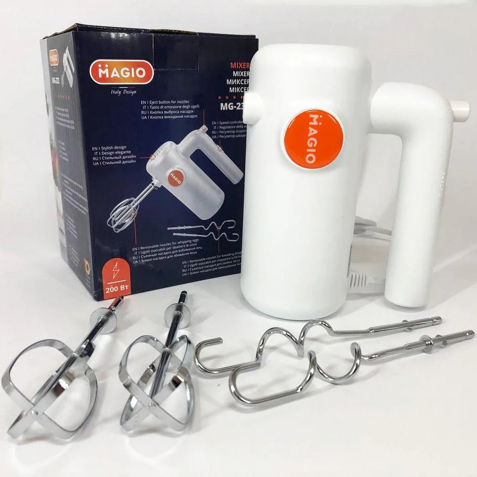 Миксер MAGIO MG-232 – потужний ручний прилад для комфортного використання на кухні. - Зображення 8