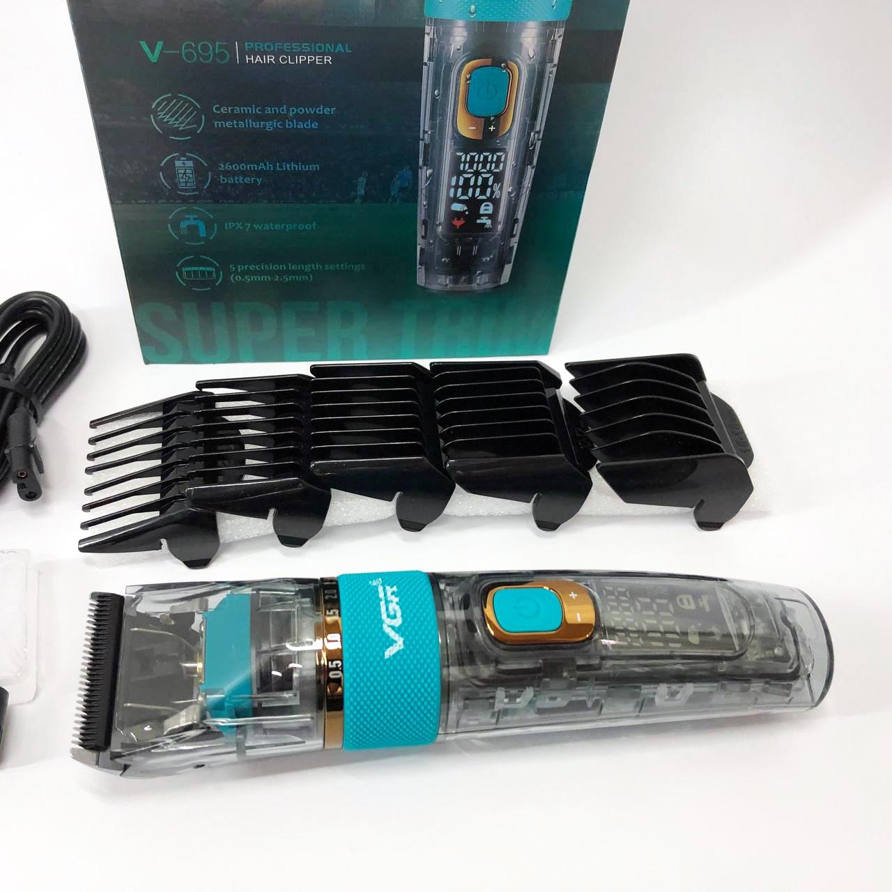 Машинка для стрижки волос VGR V-695 з LED дисплеєм та IPX7 влагозахистом - Зображення 19