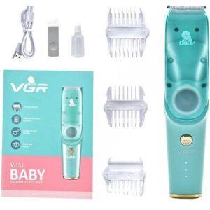 Машинка для стрижки VGR V-151 Baby — безшумна дитяча з керамічними R-лезами