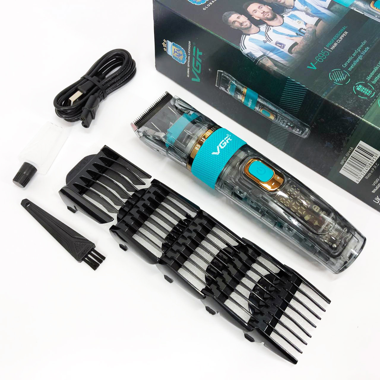 Машинка для стрижки волос VGR V-695 з LED дисплеєм та IPX7 влагозахистом - Зображення 2