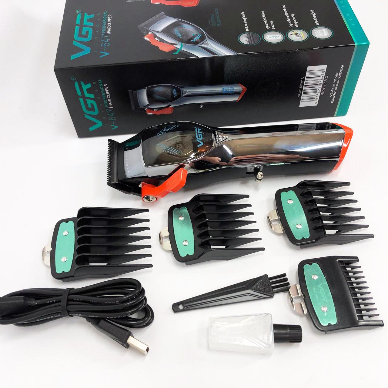 Машинка для стрижки VGR V-647 — 100 хв роботи, USB‑C та LED-дисплей - Зображення 21