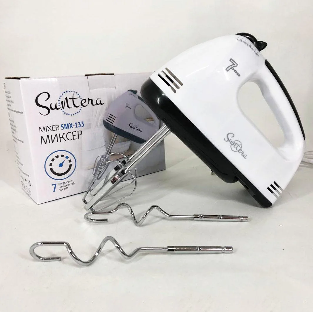 Міксер Suntera SMX-133 | Найкращий ручний міксер для кухні з потужністю 300 Вт та 7 швидкостями.