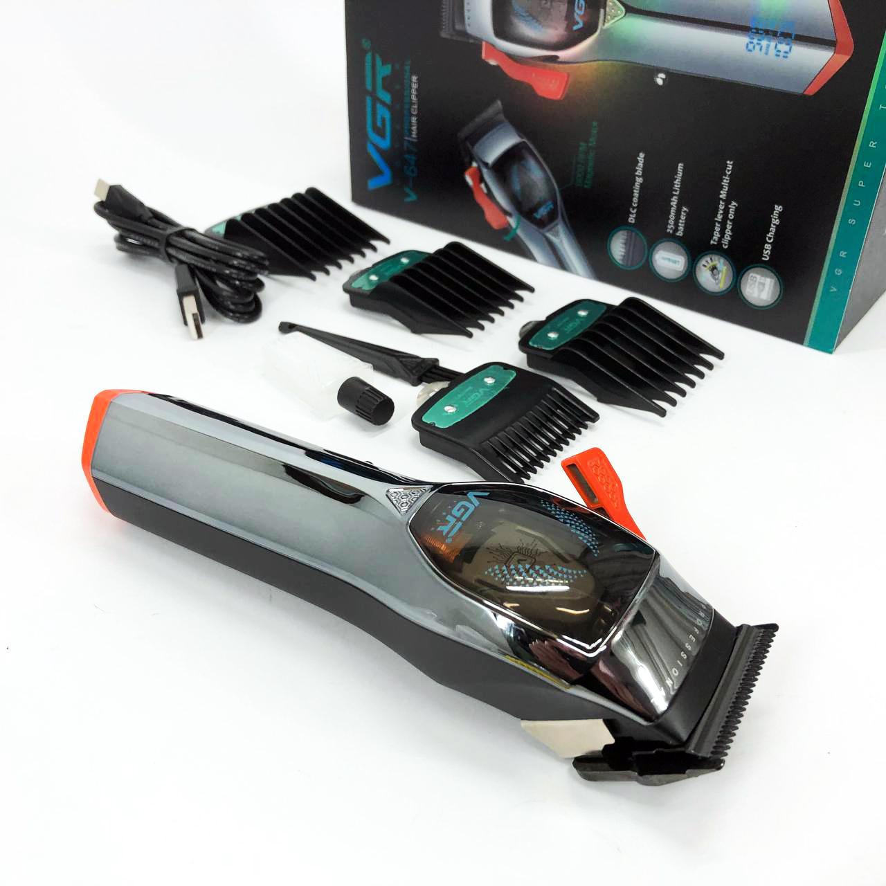 Машинка для стрижки VGR V-647 — 100 хв роботи, USB‑C та LED-дисплей - Зображення 19