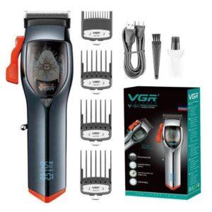 Машинка для стрижки VGR V-647 — 100 хв роботи, USB‑C та LED-дисплей