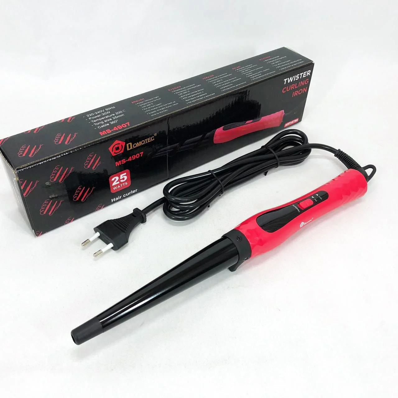 Конусна плойка для волос DOMOTEC MS-4907 – стильний стайлер для завивки локонів