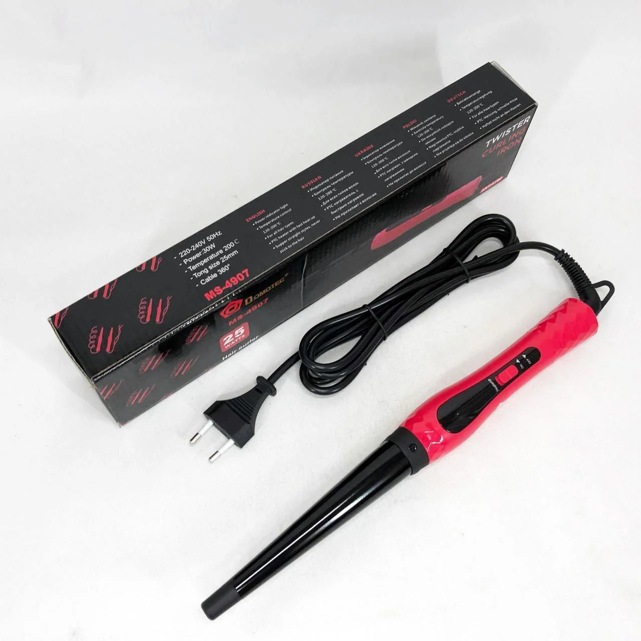 Конусна плойка для волос DOMOTEC MS-4907 – стильний стайлер для завивки локонів - Зображення 4