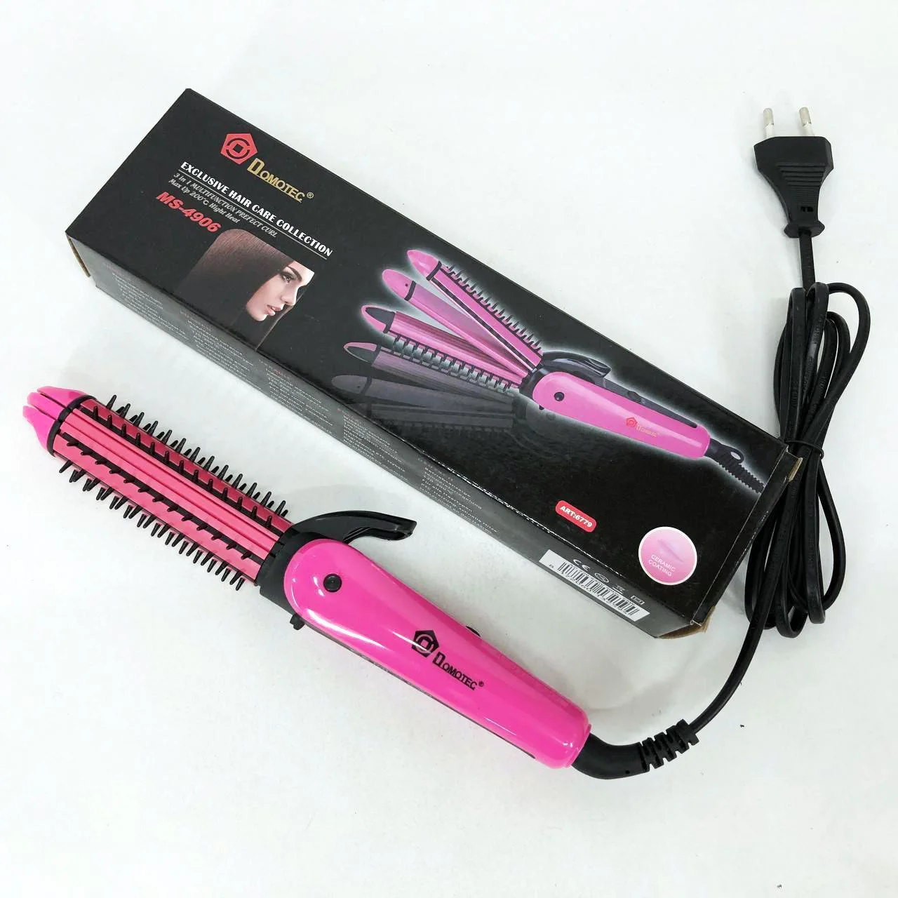Щипці DOMOTEC MS-4906 3в1 для локонів, гофре та випрямлення волосся - Зображення 6