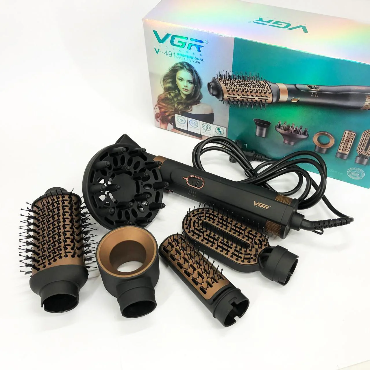 Фен-стайлер VGR V-491 6-в-1 — 1000 Вт, професійна укладка - Зображення 10