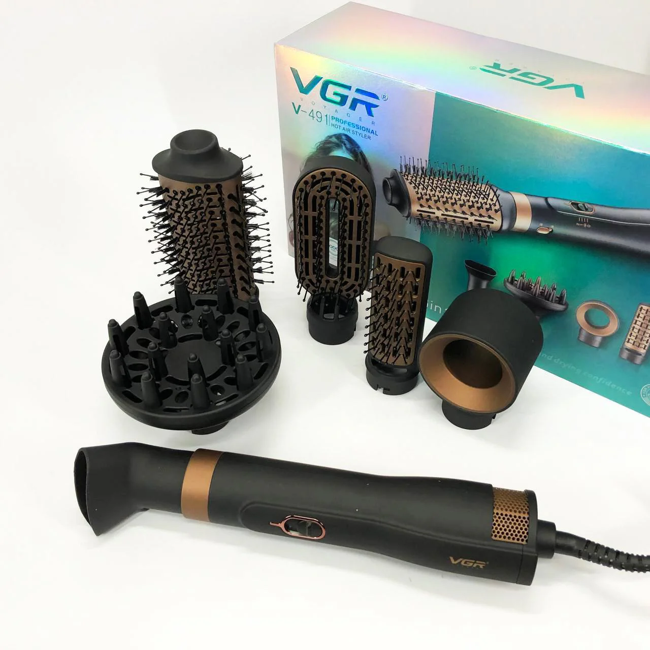 Фен-стайлер VGR V-491 6-в-1 — 1000 Вт, професійна укладка - Зображення 8