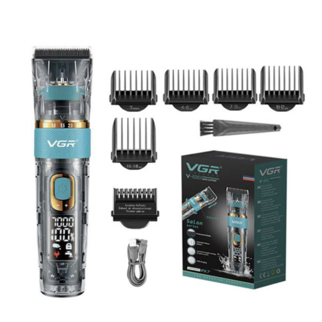 Машинка для стрижки волос VGR V-695 з LED дисплеєм та IPX7 влагозахистом - Зображення 5