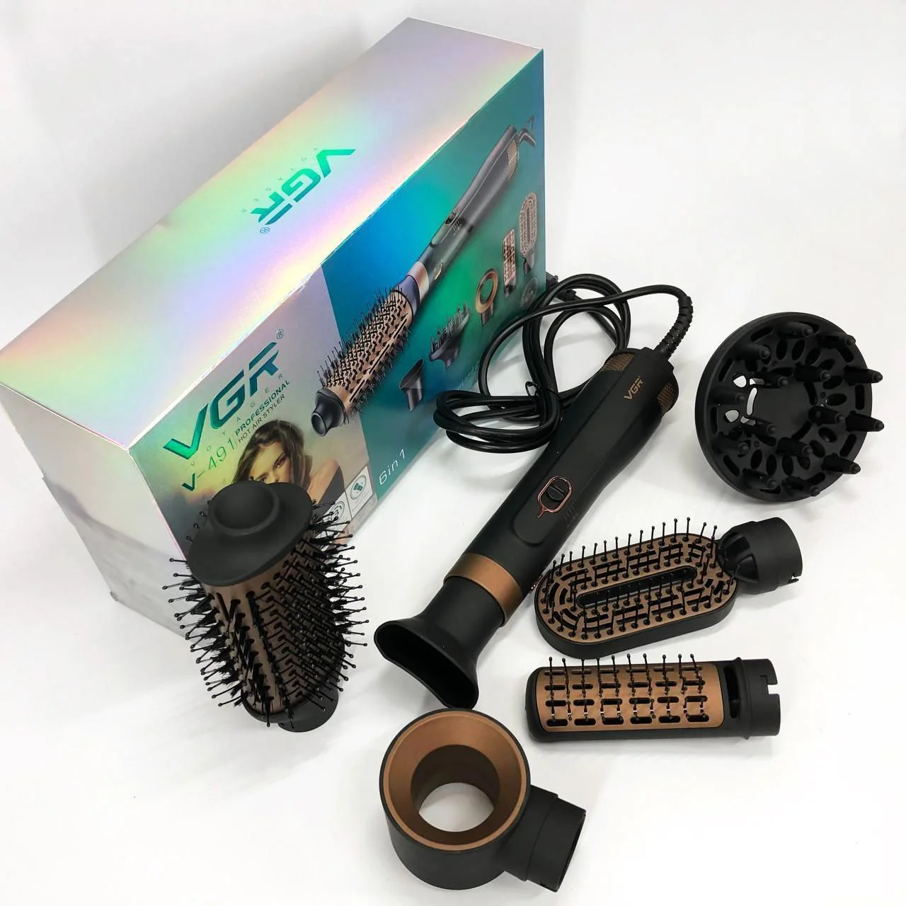 Фен-стайлер VGR V-491 6-в-1 — 1000 Вт, професійна укладка - Зображення 13