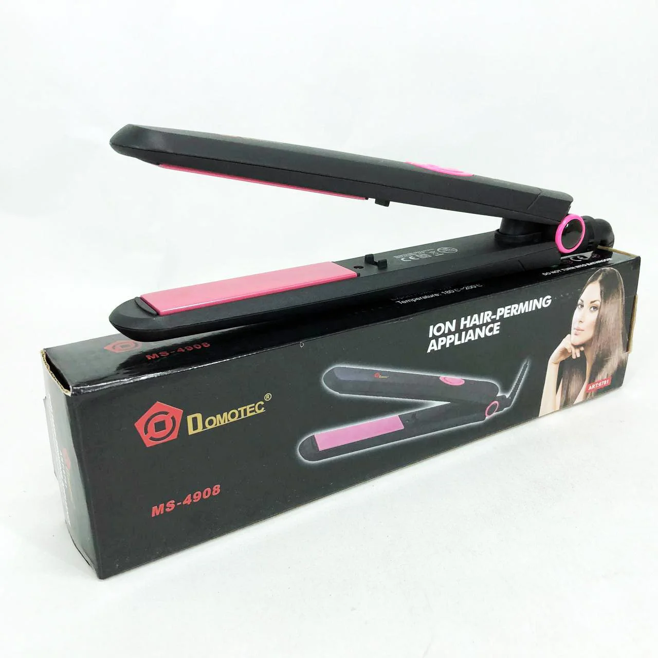 Щипці DOMOTEC MS-4908 - Випрямлювач для волосся 2в1 з PTC нагрівачем та комфортною ручкою - Зображення 6