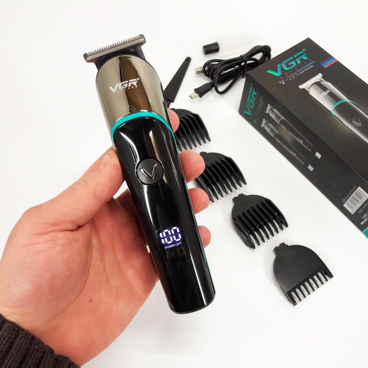 Професійна машинка для стрижки волосся VGR V-291 з насадками та USB зарядкою - Зображення 2