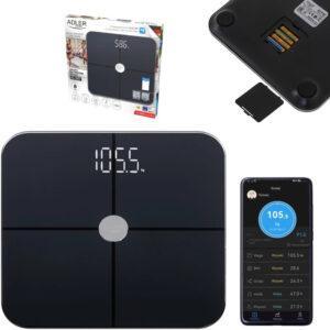 Ваги напольні Adler AD 8187 Smart Black – контроль за здоров'ям вашого тіла