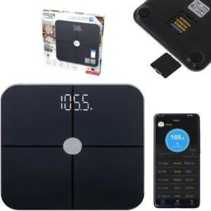 Ваги напольні Adler AD 8187 Smart Black – контроль за здоров'ям вашого тіла